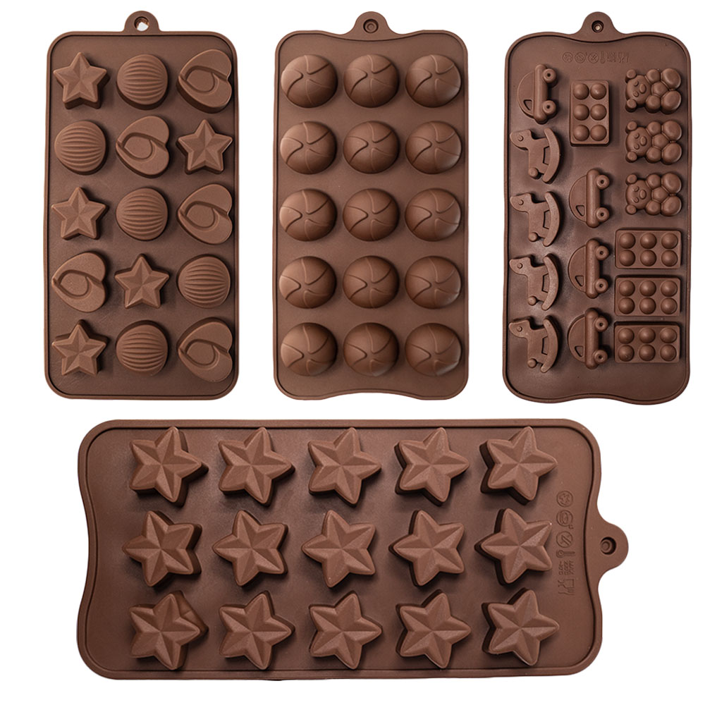 10er Set Silikon Backformen Pralinenform Backform Schokolade Pralinen Eiswürfel