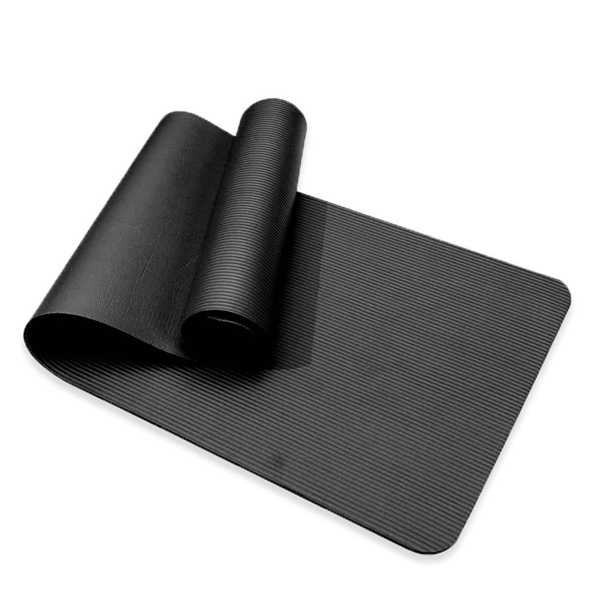 Yogamatte mit Tragegurt Fitnessmatte Gymnastikmatte Pilates Sportmatte Matte NBR