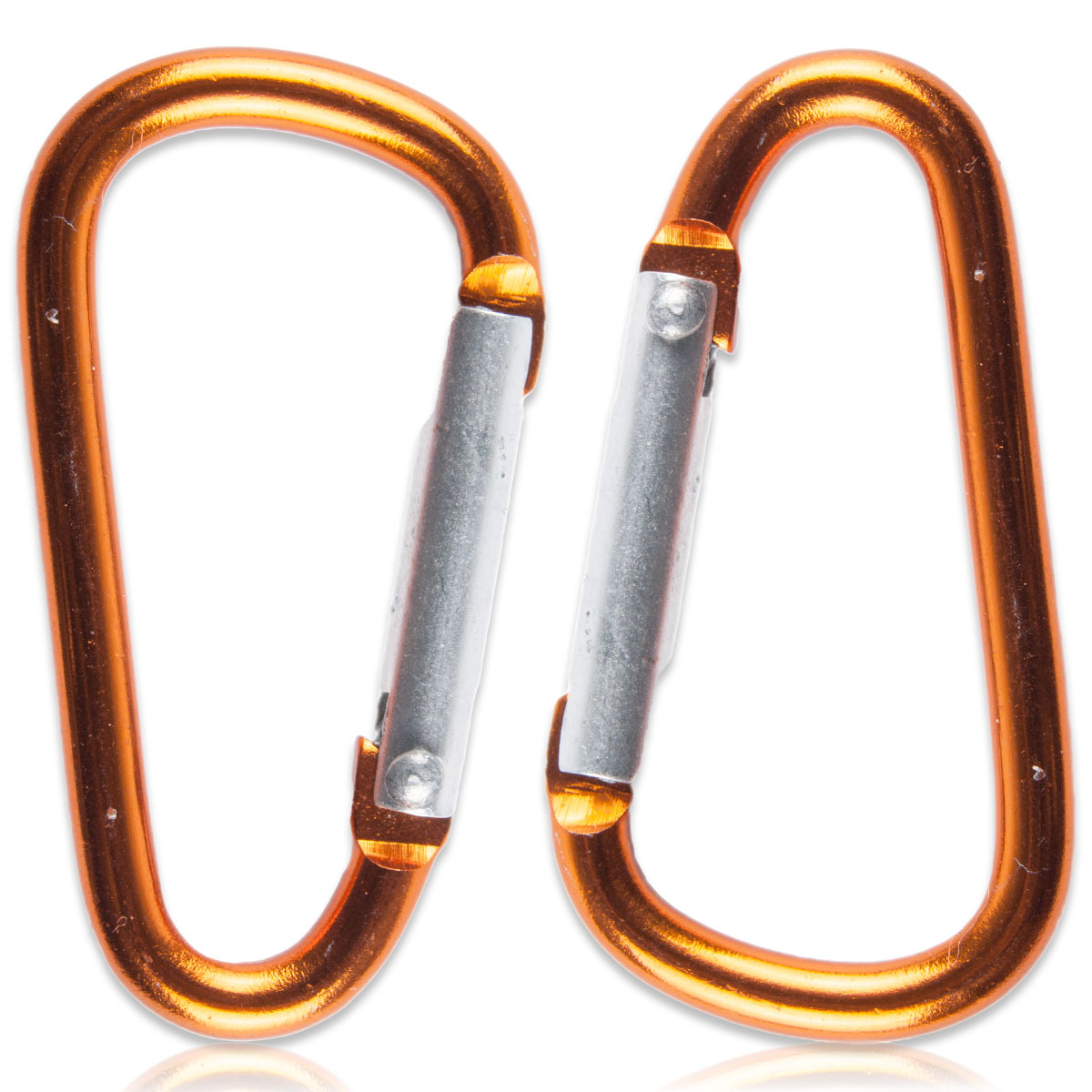 Karabinerhaken D-Form Schlüsselanhänger Schnapphaken Karabiner Haken Camping Alu