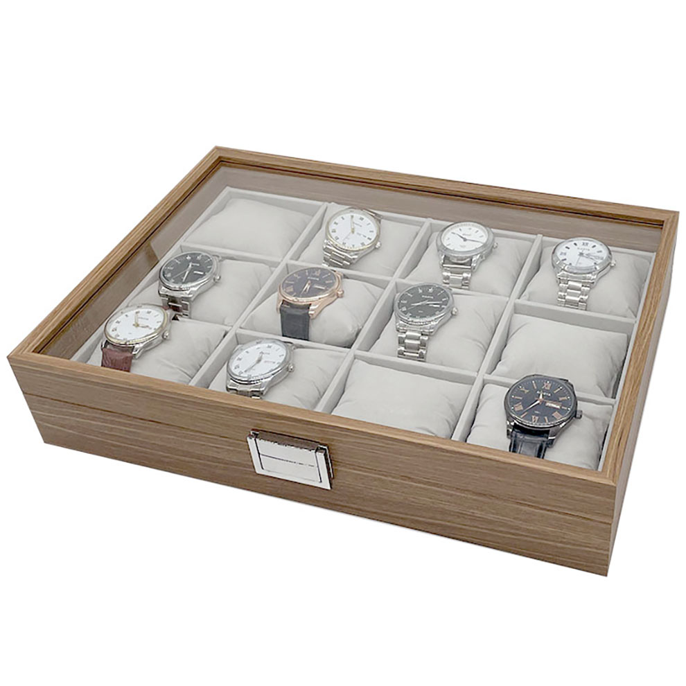 Holz Uhrenkoffer 12 Uhren Uhrenbox Uhrenpräsentation Schmuckkoffer Armbanduhren