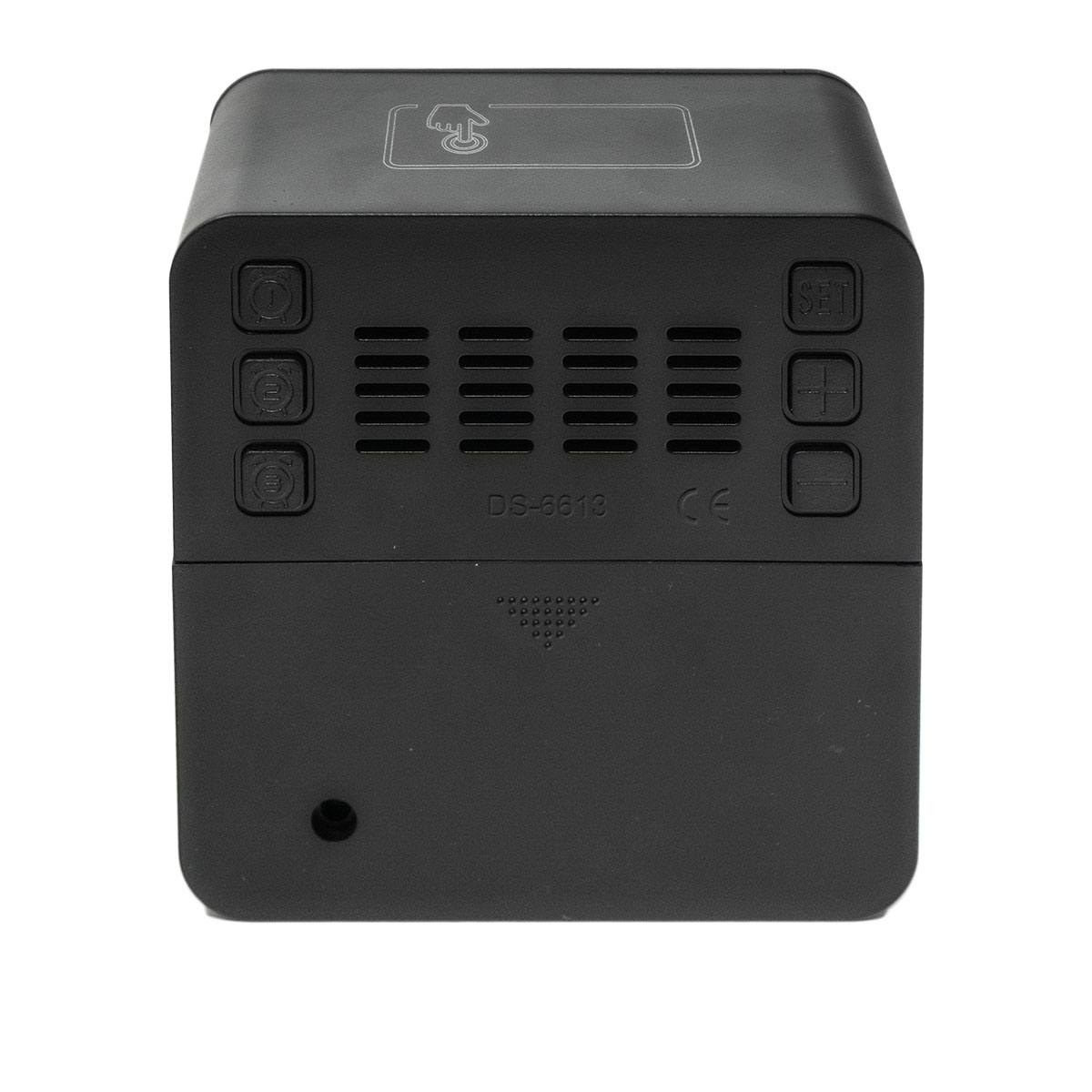 Quadratischer LED Wecker Digital Alarmwecker Uhr Schlummerfunktion Modern Touch Schwarz