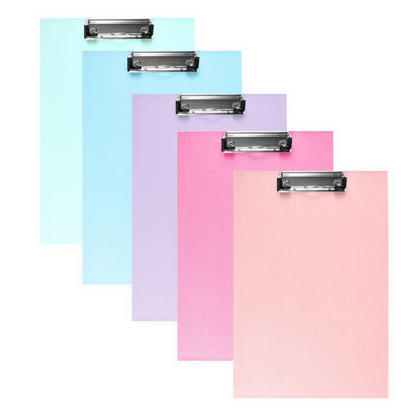 10x DIN A4 Klemmbretter Schreibbrett Schreibunterlage Klemmmappe Schreibplatte Pastellfarben