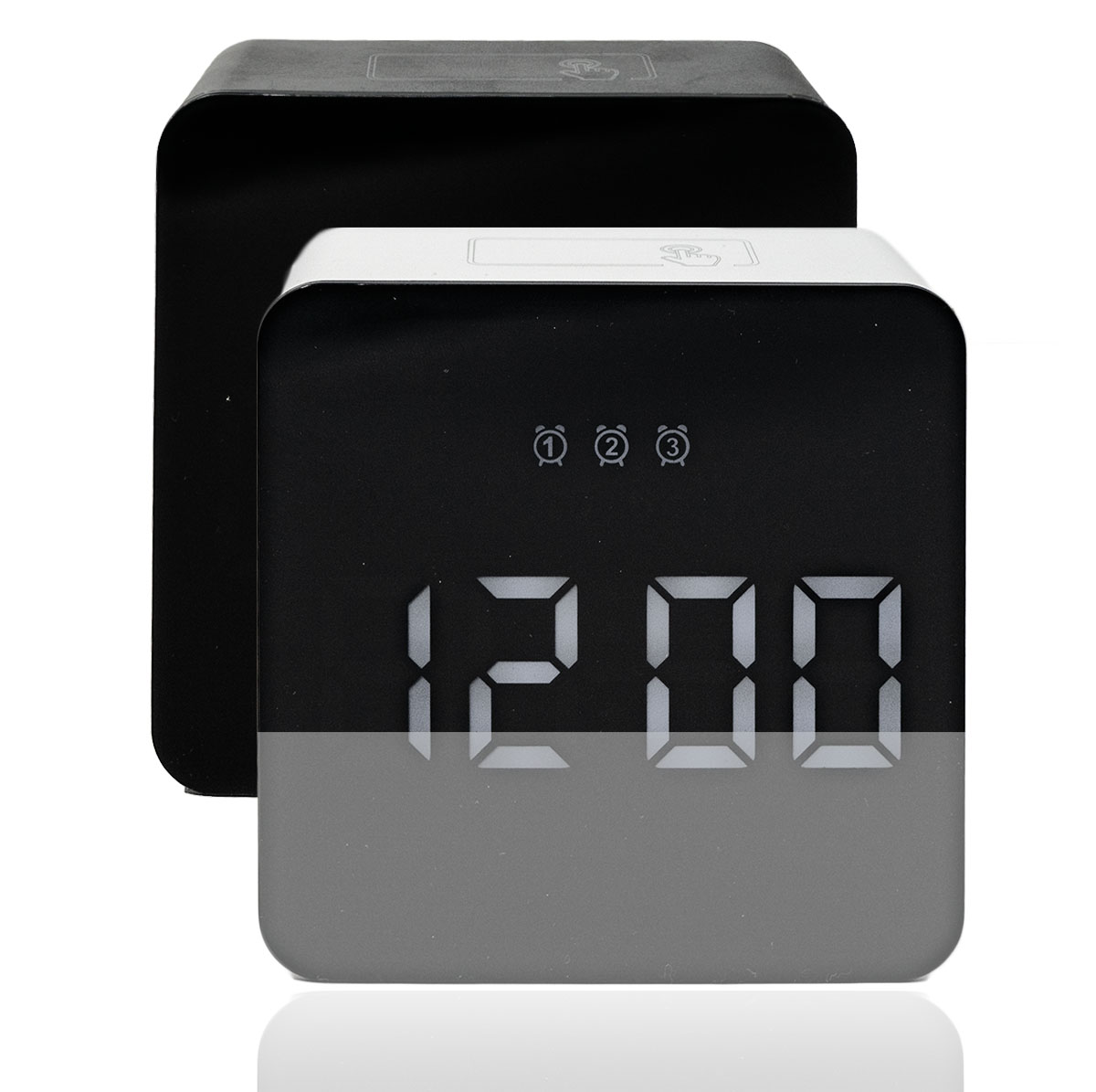 Quadratischer LED Wecker Digital Alarmwecker Uhr Schlummerfunktion Modern Touch