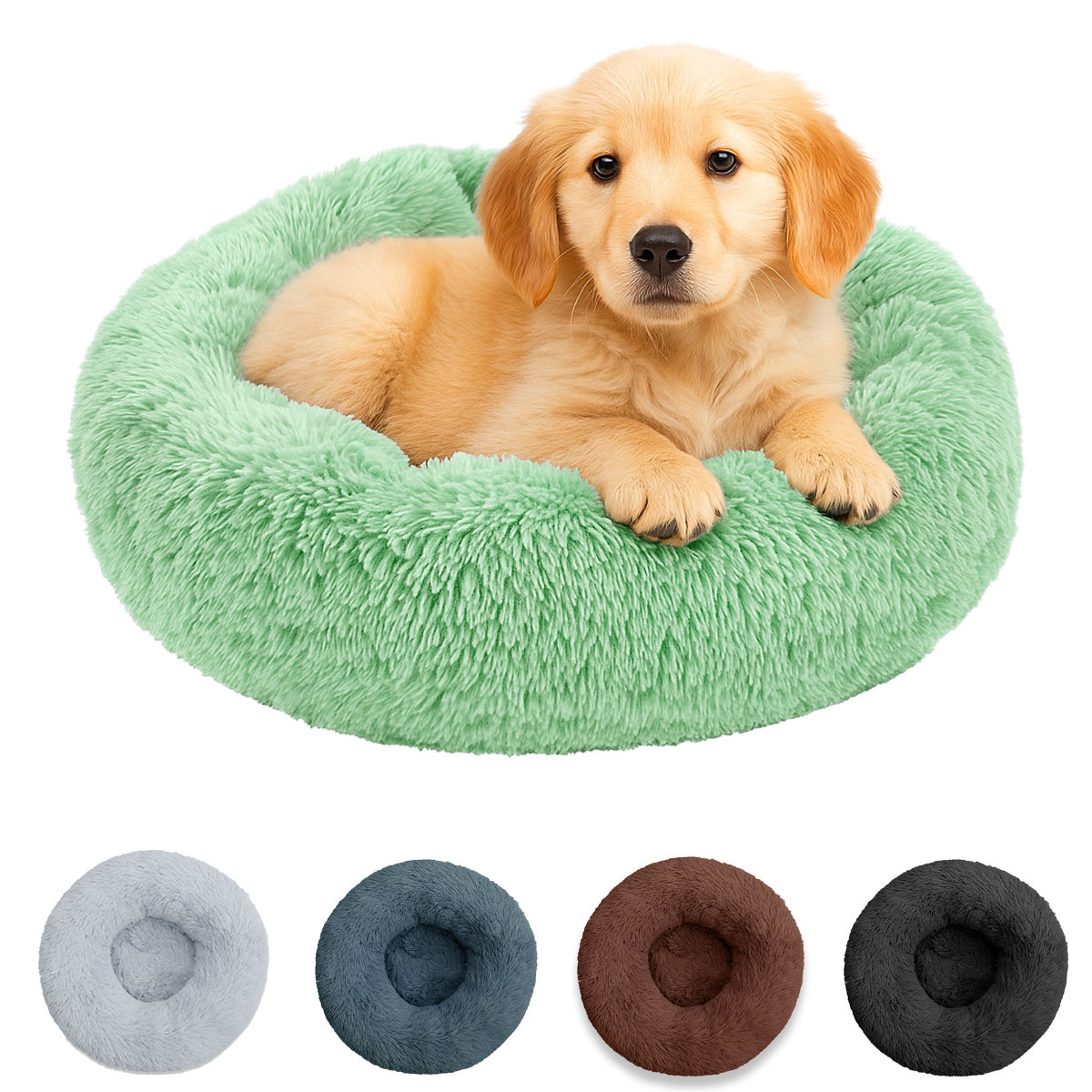 Plüsch Donut Hundebett Katzenbett Hundekissen Kuschelbett für Hunde und Katzen