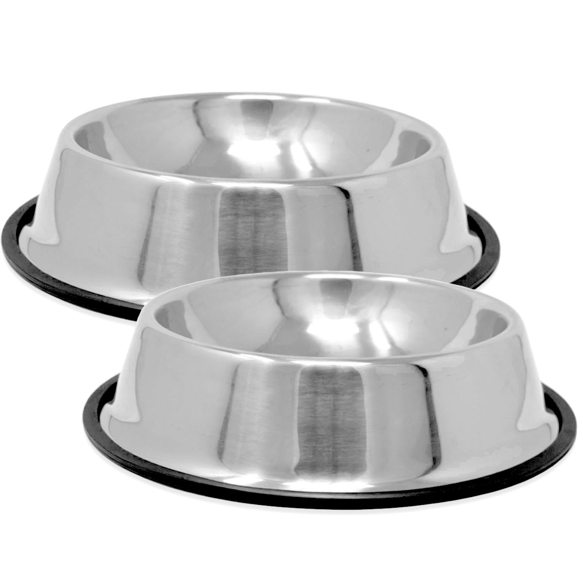 2x 750ml Ø26cm Futternapf für Hunde Katzen Hundenapf Napf Trinknapf Edeöstahl 