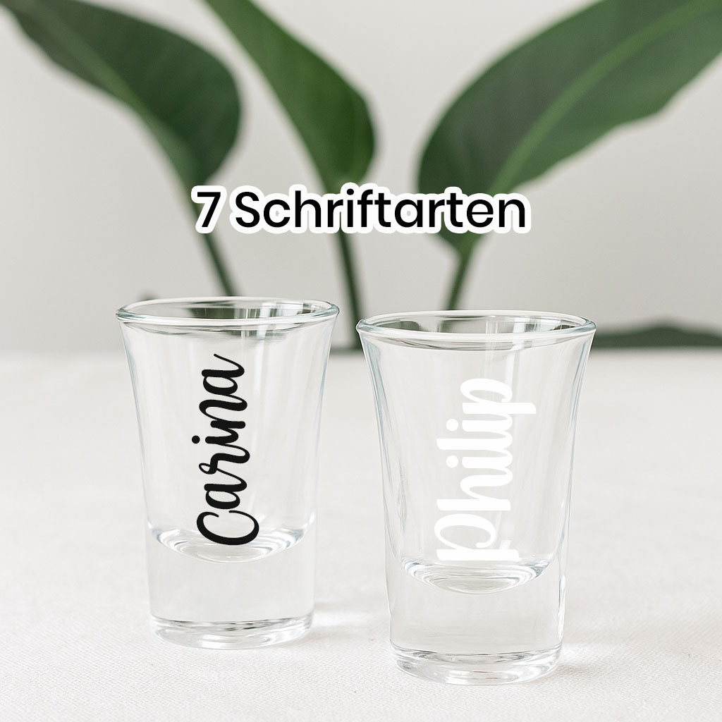 Personalisierte Schnapsgläser Shotgläser für Hochzeit, JGA, Geburtstag, Geschenk
