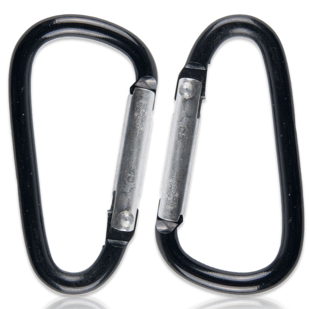 Karabinerhaken D-Form Schlüsselanhänger Schnapphaken Karabiner Haken Camping Alu