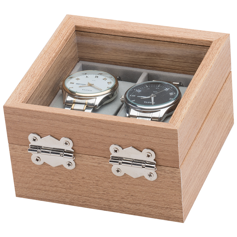 Holz Uhrenkoffer 2 Uhren Uhrenbox Uhrenpräsentation Schmuckkoffer Armbanduhren