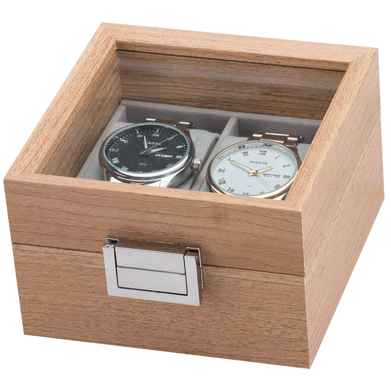 Holz Uhrenkoffer 2 Uhren Uhrenbox Uhrenpräsentation Schmuckkoffer Armbanduhren
