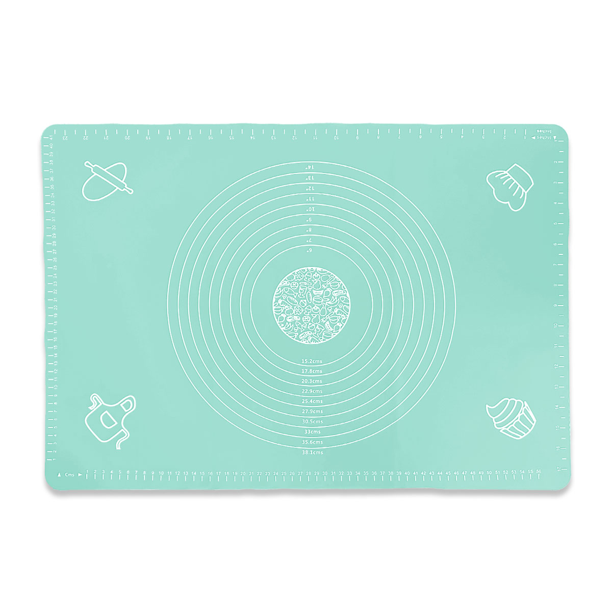 XXL 65x45cm Silikon Backmatte Backunterlage Teigmatte Silikonmatte Rollmatte Dauerbackmatte