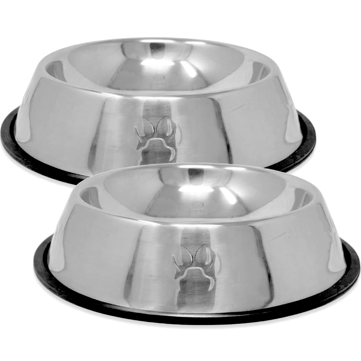 2x 750ml Ø26cm Futternapf für Hunde Katzen Hundenapf Napf Trinknapf Edeöstahl 