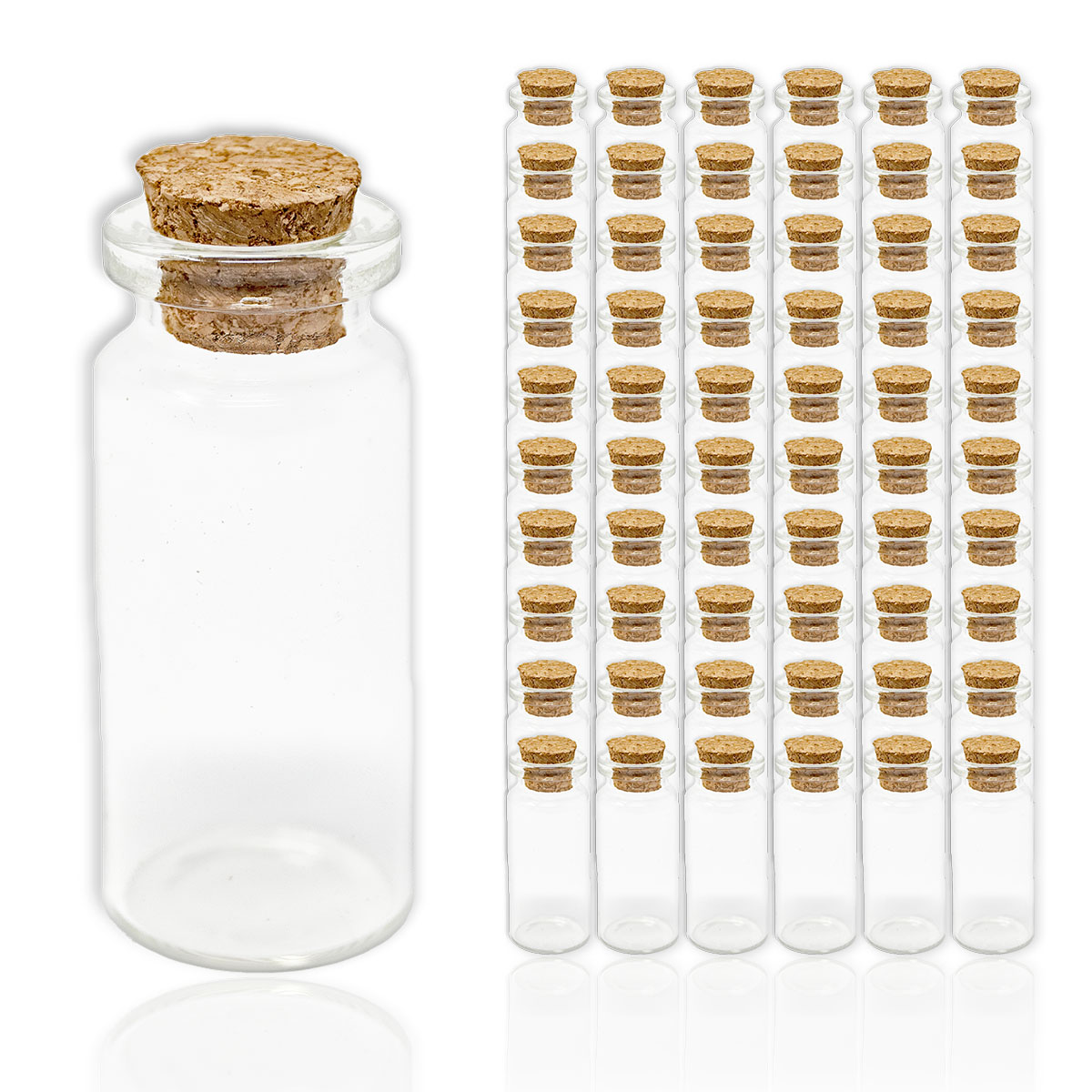 60x 10ml Glasfläschchen mit Korken Gewürzgläser Kleine Mini Gläser Gastgeschenke